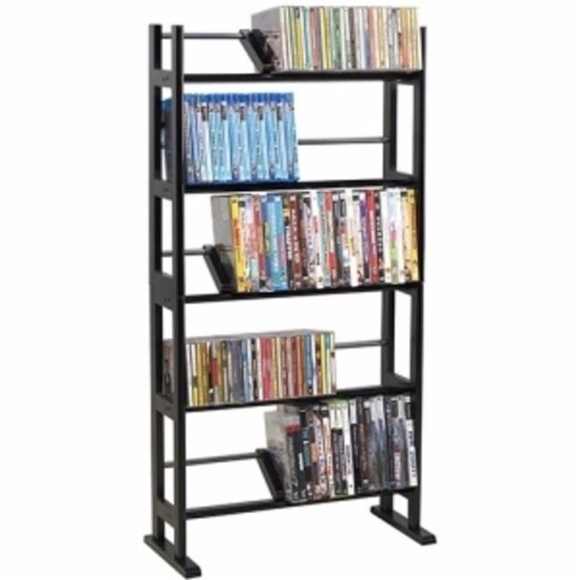 Multimedia Rack 230 CD, 150 DVD & 185 Blue Ray, Wood & Metal Walmart