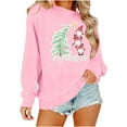 thumbnail image 5 of Christmas Sweatshirts for Women Fashion Xmas Printed Shirt Merry Christmas Tops Casual Happy Holiday Long Sleeve Outfits Crewneck Sweatshirt Pullover Top, 5 of 8