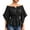 Black, variant on ABATAB Women Renaissance Shirts Medieval off Shoulder Long Bell Sleeve Tops Trendy Smocked Waist Drawstring Pullover Blouses(X-Large,White)