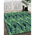 thumbnail image 2 of Ahgly Company Indoor Rectangle Patterned Emerald Green Area Rugs, 7' x 10', 2 of 6