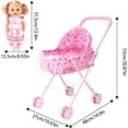 thumbnail image 2 of Cochecito para Muñecas, Carro para Muñecas Plegable y Ligero Rosa con Cesta, Cochecito de Juguete para Niñas de 4 a 6 Años, Juegos de Guardería JM Papelería, 2 of 5
