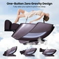 thumbnail image 4 of Costway 4D Flexible Full Body Track Massage Chair with Waist Heater Foot Rollers Voice Control Brown, 4 of 10