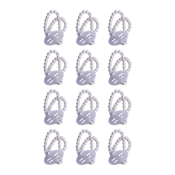 Naiovety 12 unids/set de muñequeras de boda con borde de encaje romántico-pulsera exquisita y elegante para novias delicada Kits de decoración para fiestas Perla (sin encaje)