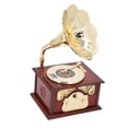 thumbnail image 1 of Gramophone Music Box, Clockwork Retro Mechanical Music Box for Home Table Desk Decorations ABS Material for Living Room Office Shop, 1 of 7