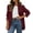 Wine, variant on Daiosportswear Blazers for Women Business Casual Button Down Suit Solid Long Sleeve Jackets White