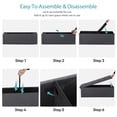 thumbnail image 5 of Favory 43 Inches Folding Storage Ottoman Bench, Ottoman Foot Rest, End of Bed Bench, Storage Chest, Load 660 lb, for Living Room, Bedroom, Entryway-43Inch Dary Grey, 5 of 18