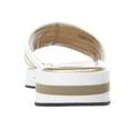 thumbnail image 5 of Womens MICHAEL Michael Kors Conrad Slide Sandals, Pale Gold/White, 5 of 6