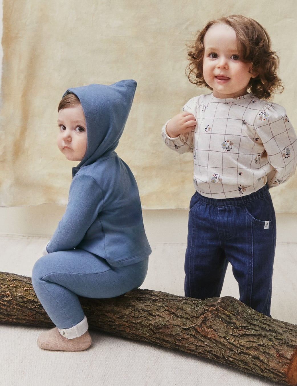 easy-peasy Baby Sueded Terry Hoodie and Pant Outfit Set, 2-Piece, Sizes 0-24 Months