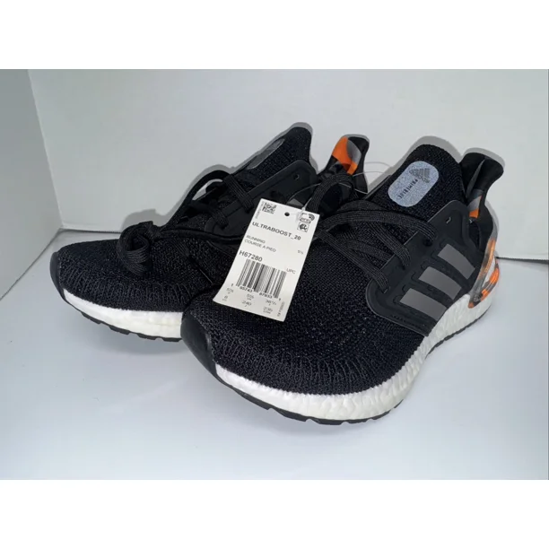 Adi - das UltraBoost 20 Black Signal Orange Camo- H67280 MENS RUNNING SHOE