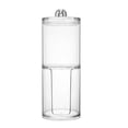 thumbnail image 1 of KAKOWELY Transparent Stackable Cotton Pad Jar Round Cotton Ball Stacking Dispenser,7.68"X2.76"X2.76", 1 of 1