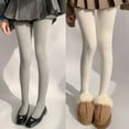 thumbnail image 4 of Women Ribbed Vertical Striped Sweater Tights Solid Color Warm Cotton Pantyhose, 4 of 21