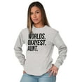 thumbnail image 5 of Worlds Okayest Aunt Niece Nephew Cute Women's Long Sleeve T Shirt Brisco Brands X, 5 of 5