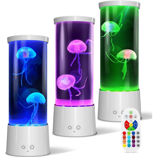 Jellyfish Lava Lamp, 17 Color Changing Electric Jellyfish Table Lamp