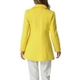 thumbnail image 3 of INSPIRE CHIC Women's Peter Pan Collar Double Breasted Winter Long Trench Pea Coat XS Yellow, 3 of 6