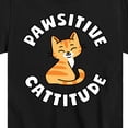 thumbnail image 3 of Pawsitive Cattitude  - Toddler And Youth Short Sleeve Graphic T-Shirt, 3 of 6