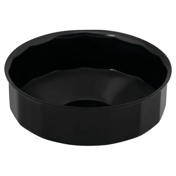 Performance Tool Oil Filter Wrench W54112 Fits Multiple Brands Of Oil Filters; Cap Type; 74 Millimeter Size; 3/8 Inch Drive; Black; Steel; 15 Flutes