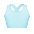 thumbnail image 2 of Alvivi Kids Girls Yoga Sport Bra Top U Neck Shoulder Straps Cross Crop Tops 4-16 Light Blue 6, 2 of 5