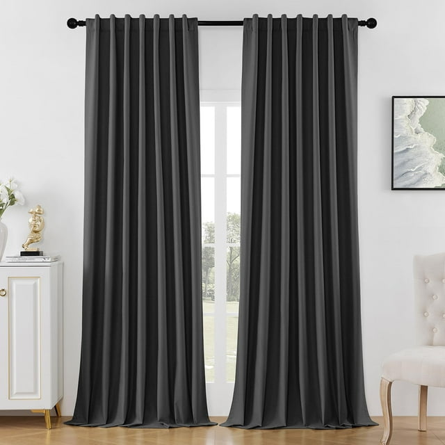 Cortinas Joydeco Opacas Térmicas Aislantes Gris 132x244 cm