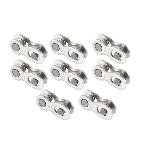 8 Pair 9 Speed Master Chain Link Connectors Bicycle Bike Reusable Speed Chain Link Silver Tone