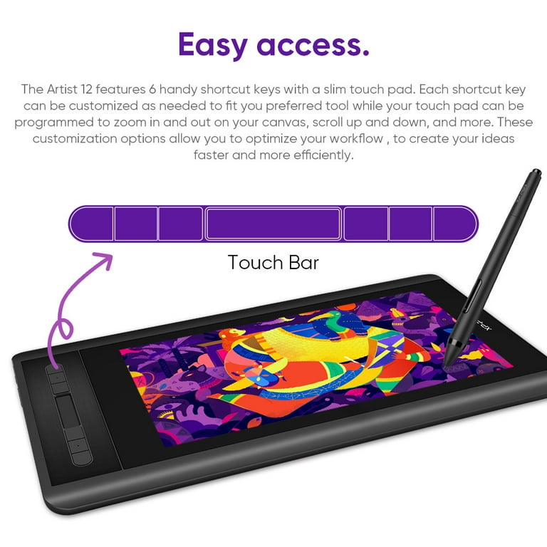 XP-PEN Artist12 11.6'' FHD Drawing Tablet, PN06 Batte Free