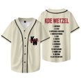 thumbnail image 1 of Koe Wetzel 9 Lives Album Merch Veste de Baseball T-Shirts Unisexes Mode Décontractée Manches Courtes Tee, style 6, TTP, 1 of 4