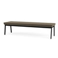 thumbnail image 2 of Newport Reception Waiting Room 18.5" 3-Seat Bench / Black Steel / Brown, 2 of 5