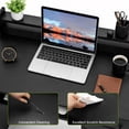 thumbnail image 6 of 41.5" Modern Computer Desk with Drawer and Keyboard Tray, PC Laptop Table Study Writing Workstation for Home Office，Black, 6 of 10