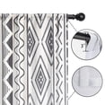 thumbnail image 4 of Blackout Kids Curtains,White Geometric Diamond Wave Pattern Childrens Insulated Curtains Set Of 2,Bedroom Essentials,Toddler Room Decor 42x54in(106x137cm), 4 of 5
