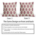 thumbnail image 6 of Hot Pink Floral Pillow Covers 16x16 Set of 2 Spring Summer Flower Leaves Print Decorative Throw Pillow Cases Outdoor Farmhouse Decoration for Sofa Couch Bed, 6 of 6