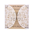thumbnail image 1 of Pearl Paper Floral Invitation Cards Set for Party Wedding (10pcs Invitation Holders + 10pcs Inner Sheets + 10pcs Envelopes + 10pcs Stickers)--White, 1 of 8