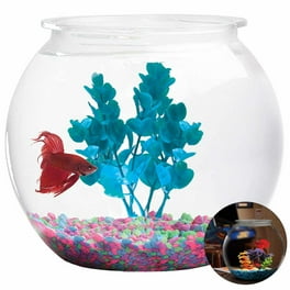 Small Plastic Fish Tank Bowl for Betta Goldfish Aquariums Walmart