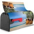 thumbnail image 3 of Cool Pineapple with Sunglasses Sea Beach Waterproof Mail Cover Magnetic Mailbox Wraps Summer Post Letter Box Cover for Garden Home Decor 21x18 in, 3 of 6