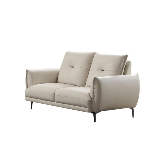 American Eagle EK-D835-IV-LS Modern Ivory Italian Top Grain Leather Loveseat