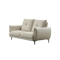 American Eagle EK-D835-IV-LS Modern Ivory Italian Top Grain Leather Loveseat