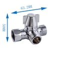 thumbnail image 4 of 1*Valve Shower Hose Splitter Three-way Connector Shower Head Faucet Hose Diverter T Adapter Shower Hose Tap Splitter, 4 of 10