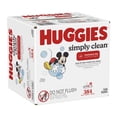 thumbnail image 2 of Huggies Simply Clean Unscented Baby Wipes, 6 Flip-Top Packs (384 Wipes Total), 2 of 6