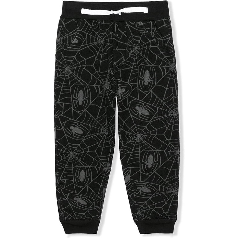 Spiderman Sweatpants Boys Kids Childrens Black Elastic Wasteband 19 to 26  Fit!