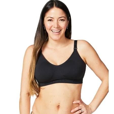 Cake Maternity Women s Maternity and Nursing Rock Candy Luxury Seamless Contour Bra (with removable pads)  Black  Medium