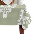 thumbnail image 4 of Baroque Sage Green Table Cloth Waterproof Tablecloths, Vintage Damask Classic Floral Tablecloth Dining Table Cover for Kitchen Party Tabletop Outdoor, Rectangle Tablecloth 52x70 Inch, 4 of 9