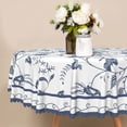 thumbnail image 3 of Lfeey Round Tablecloth, Polyester, Wipeable Oil-Resistant, Floral, 60 inches, 3 of 6