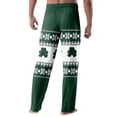 thumbnail image 3 of Domuza Mens St Patricks Day Pajamas Pants Shamrock Printed Drawstring Stretch Waist Pjs Trousers Soft Loose Fit Lounge Sleepwear with Pockets Turquoise L, 3 of 5