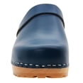 thumbnail image 4 of KLÄGN Tuva Wood Open Back Grip Cobalt Veg Tan Leather Clogs, 4 of 9