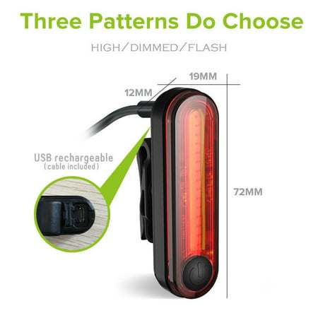 Durable Great Bike Bicycle Lights USB LED Rechargeable Set Waterproof Mountain Cycle Front Tail Back Useful (Best Rechargeable Cycle Lights)