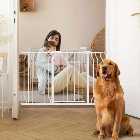 PRINIC Extra Wide and Tall Baby Gate  Auto-Close and Hold-Open Pet Gates for 29.1 -43.3  openings
