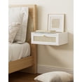 thumbnail image 1 of Mesita de noche flotante AEPOALUA de pared con cajón blanca, 1 of 9