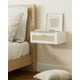 thumbnail image 1 of Mesita de noche flotante AEPOALUA de pared con cajón blanca, 1 of 9
