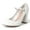 White Vegan Leather, variant on J. Adams Skippy Mary Jane Shoes Women - Cute Mary Janes Round Toe Shoe with Ankle Strap High Heel
