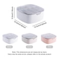 thumbnail image 4 of pitrice 5 Grids Data Cable Box Transparent Container Multifunction Desk Makeup Dustproof Key Case Office Stationery Supplies White Coffee, 4 of 6