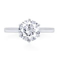 thumbnail image 2 of 1 1/5 Cttw 7MM Round Cut Lab Created Moissanite Diamond Solitaire Engagement Ring For Women In 14K White Gold Over Sterling Silver(G-H Color, VVS1 Clarity, 1.20 Cttw)-5, 2 of 7