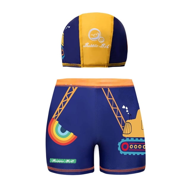 Swim Trunks for Men Elastic Waist Printed Quick Dry Beach Shorts 2 Pc Set